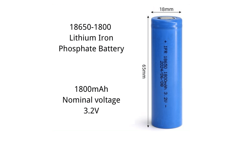 32V 18650 Lithium Iron Phosphate 1800mAh Battery for LED Solar Street Lights