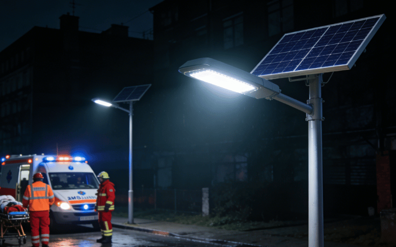 Solar street lights ensure public safety and community well being. Solar street lights ensure public safety and community well being.