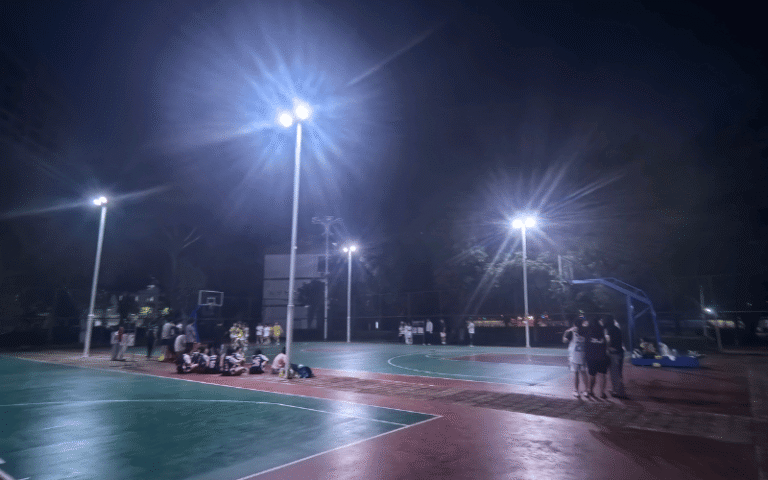 Solar Powered vs. AC Basketball Court Lighting