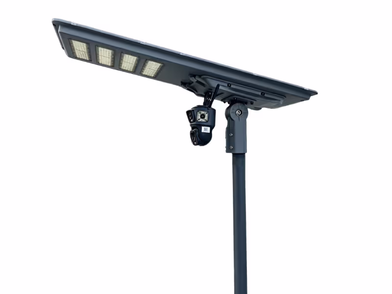 Integrated Solar LED Street Light with Smart PTZ Camera