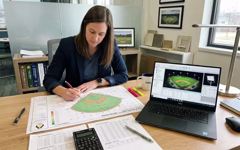 Baseball field lighting plan Baseball field lighting plan