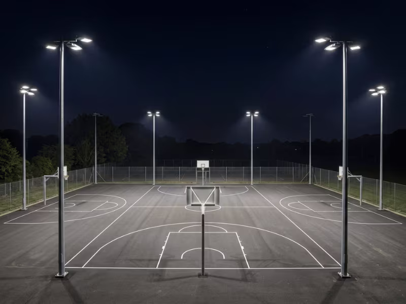 Basketball court pole lighting layout Basketball court pole lighting layout