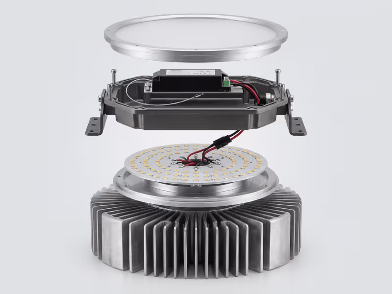 LED fixture heatsink and internal structure LED fixture heatsink and internal structure