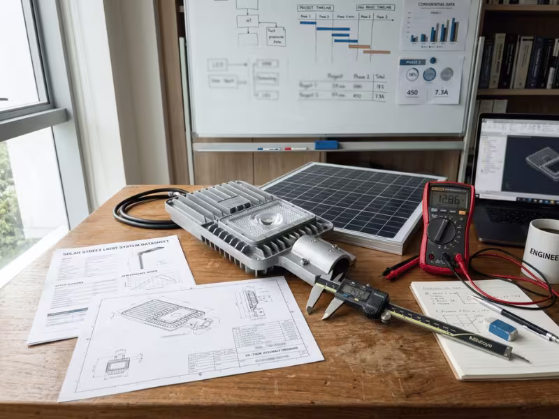 Solar street light datasheet with fixture and tools Solar street light datasheet with fixture and tools
