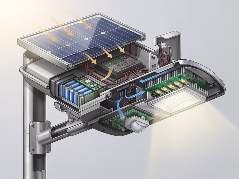 Solar street light internal system Solar street light internal system